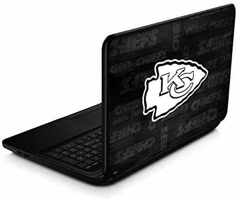 Skinit Decal Laptop Skin Compatible with 15.6 in 15-d038dx - Officially Licensed NFL Kansas City Chiefs Black & White Design in Saudi Arabia