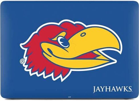 Skinit Decal Laptop Skin Compatible with MacBook Air 13in Retina (2018-2019) - Officially Licensed College Kansas Jayhawks Digi Design in Saudi Arabia