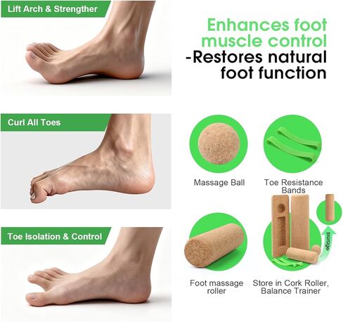 لوح التوازن، لوح موازنة الفلين الفاخر، مقوي للقدم لتعزيز وظيفة القدم، مدرب ثبات الكاحل من أجل ثبات التوازن، تحسين الحركة ومنع السقوط in Kuwait