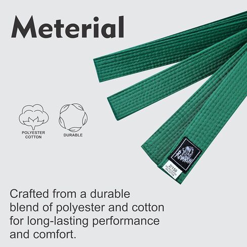 Sports Martial Arts Rank Belt – Unisex Cotton polyester belt for Karate, Taekwondo, Judo & Aikido for all Ages in Kuwait