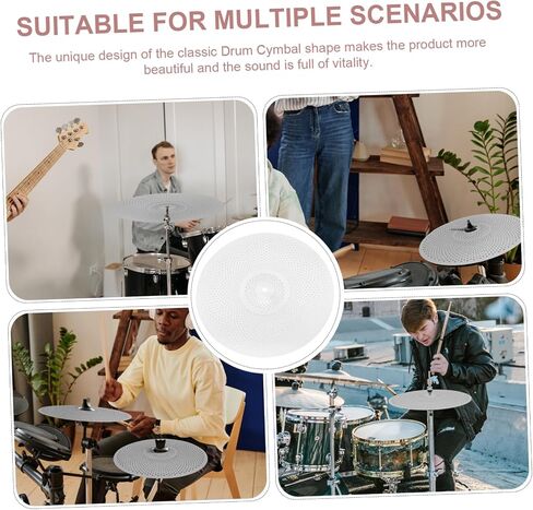 3pcs Low Volume Drum Cymbals Alloy Jazz Cymbals for Quiet Practice Noise Reduction Design for Drummers and Percussionists Lightweight and Durable in Saudi Arabia