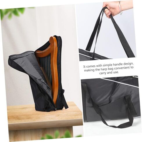 Portable Lyre Harp Storage Bag Durable Pouch with Supple Lining for String Lightweight and Convenient Music Instrument Holder for Musicians in Saudi Arabia