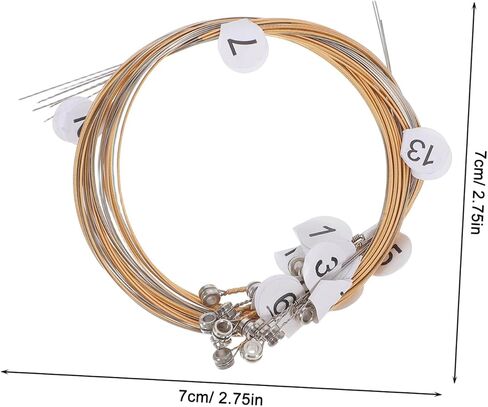 DECHOUS Lyre Harp Metal String Set 16 Tones Replacement Strings 50 Rivets for Musicians Compatible Lyre Models Sturdy Steel Construction in Saudi Arabia