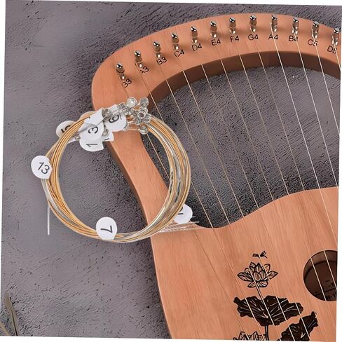DECHOUS Lyre Harp Metal String Set 16 Tones Replacement Strings 50 Rivets for Musicians Compatible Lyre Models Sturdy Steel Construction in Saudi Arabia