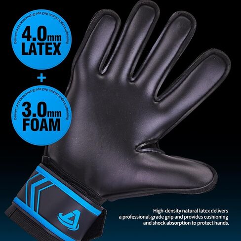 Goalie Goalkeeper Gloves with Finger Protection Breathable Soccer Gloves with Extra Grip, Unisex Youth and Adult, Black/Green, Sizes 5-10 in Saudi Arabia