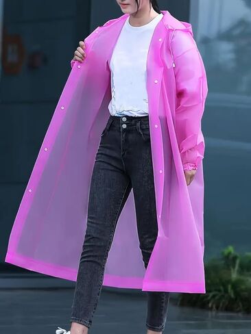 1pc Of Adult Rain Jacket, Windproof And EVA Full Body All In One Raincoat, Travel, Outdoor Cycling, Portable Raincoat. in Saudi Arabia