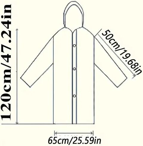 1pc Of Adult Rain Jacket, Windproof And EVA Full Body All In One Raincoat, Travel, Outdoor Cycling, Portable Raincoat. in Saudi Arabia