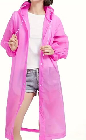 1pc Of Adult Rain Jacket, Windproof And EVA Full Body All In One Raincoat, Travel, Outdoor Cycling, Portable Raincoat. in Saudi Arabia