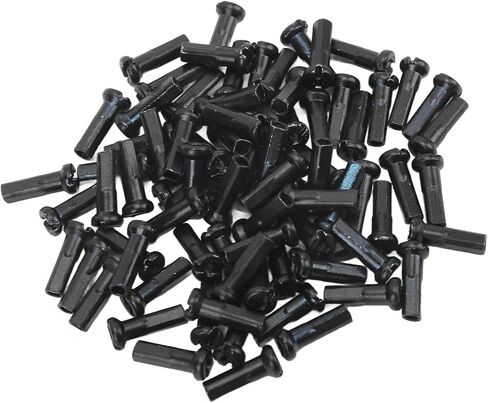 Dioche [80 قطعة من حلمات الدراجة الحديدية لـ 14G قبعات ركوب الدراجات على الطرق الجبلية ذات السلك المتكلم [14 مم قبعات سوداء خفيفة الوزن صغيرة الحجم لعجلات الدراجة] in Saudi Arabia