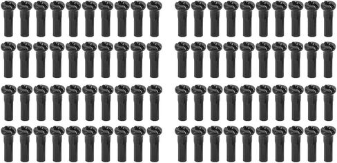 Dioche [80 قطعة من حلمات الدراجة الحديدية لـ 14G قبعات ركوب الدراجات على الطرق الجبلية ذات السلك المتكلم [14 مم قبعات سوداء خفيفة الوزن صغيرة الحجم لعجلات الدراجة] in Saudi Arabia