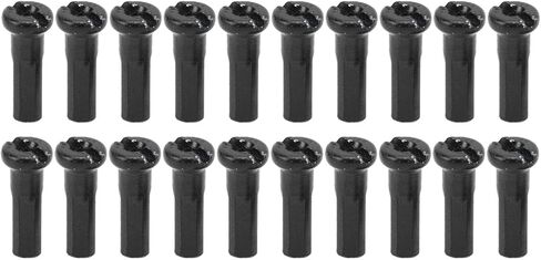Dioche [80 قطعة من حلمات الدراجة الحديدية لـ 14G قبعات ركوب الدراجات على الطرق الجبلية ذات السلك المتكلم [14 مم قبعات سوداء خفيفة الوزن صغيرة الحجم لعجلات الدراجة] in Saudi Arabia