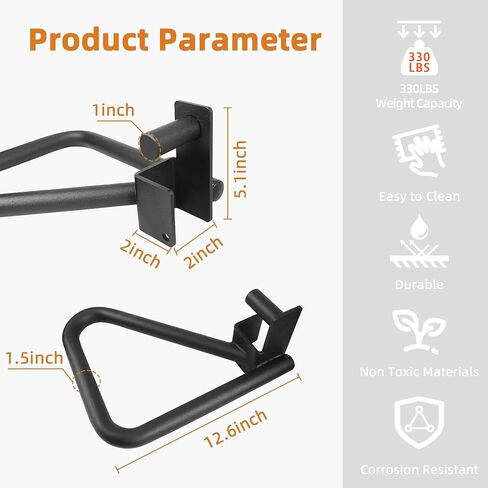 Dual Grip Dip Bars Attachment for 2x2 Power Rack & Squat Rack, Heavy Duty Pair for Pull Ups, Push Ups, Triceps & Chest Workouts, 330LBS Capacity in Saudi Arabia