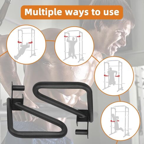 Dual Grip Dip Bars Attachment for 2x2 Power Rack & Squat Rack, Heavy Duty Pair for Pull Ups, Push Ups, Triceps & Chest Workouts, 330LBS Capacity in Saudi Arabia