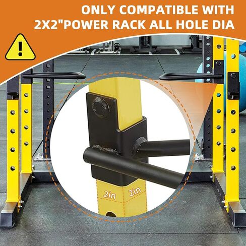 Dual Grip Dip Bars Attachment for 2x2 Power Rack & Squat Rack, Heavy Duty Pair for Pull Ups, Push Ups, Triceps & Chest Workouts, 330LBS Capacity in Saudi Arabia
