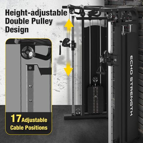 Commercial Functional Trainer Cable Machine, Multifunctional Cable Crossover Exercise Machine, All in One Home Gym System, Workout Weight Machine for Strength Training, Compact Fitness Equipment Set in Saudi Arabia
