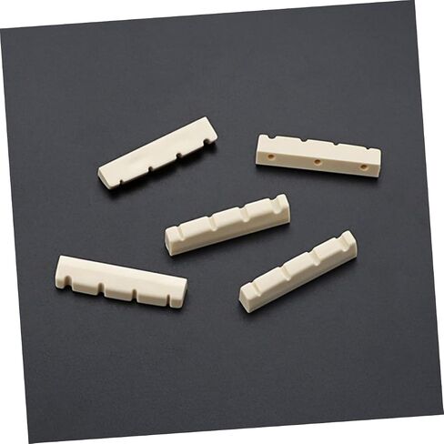 5-Pack Slotted Guitar Nut for 4-String Electric Bass Pre-Slotted Urea Guitar Bridge Nuts Sturdy Bass String Accessories in Saudi Arabia