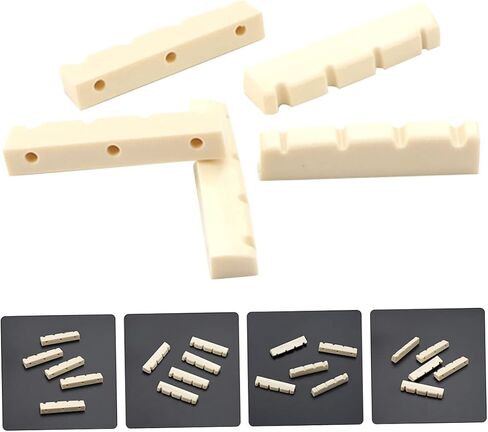5-Pack Slotted Guitar Nut for 4-String Electric Bass Pre-Slotted Urea Guitar Bridge Nuts Sturdy Bass String Accessories in Saudi Arabia