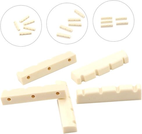 5-Pack Slotted Guitar Nut for 4-String Electric Bass Pre-Slotted Urea Guitar Bridge Nuts Sturdy Bass String Accessories in Saudi Arabia