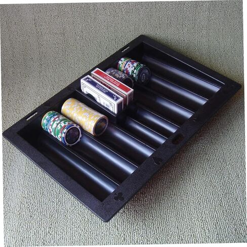 DECHOUS Table Chip Tray Poker Chip Holder Tray Poker Chip Carrier Poker Table Chip Rack Removable Dealer Style in Kuwait