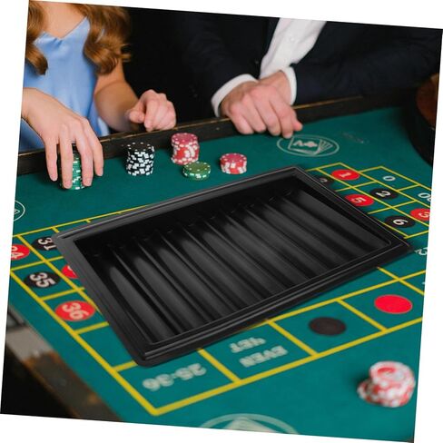 علبة رقاقة البوكر من الأكريليك، حامل رقاقة البوكر، رف صينية تخزين، رف أسود in Kuwait