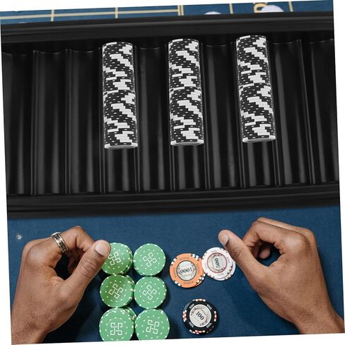 علبة رقاقة البوكر من الأكريليك، حامل رقاقة البوكر، رف صينية تخزين، رف أسود in Kuwait