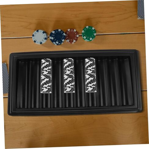 علبة رقاقة البوكر من الأكريليك، حامل رقاقة البوكر، رف صينية تخزين، رف أسود in Kuwait