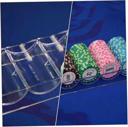 DECHOUS Lightweight Poker Chip Organizer Poker Rack Containers Chip Box Storage Plate in Kuwait