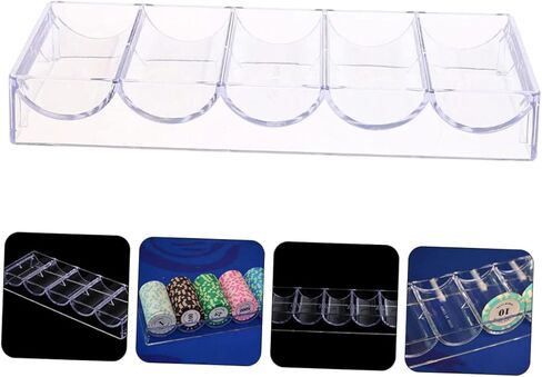 DECHOUS Lightweight Poker Chip Organizer Poker Rack Containers Chip Box Storage Plate in Kuwait