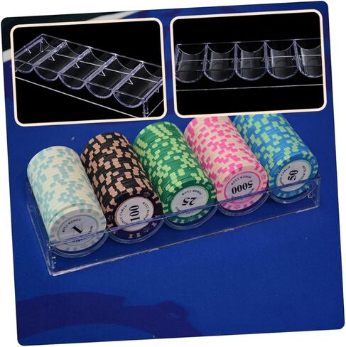 DECHOUS Lightweight Poker Chip Organizer Poker Rack Containers Chip Box Storage Plate in Kuwait