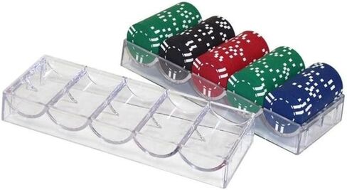 DECHOUS Lightweight Poker Chip Organizer Poker Rack Containers Chip Box Storage Plate in Kuwait
