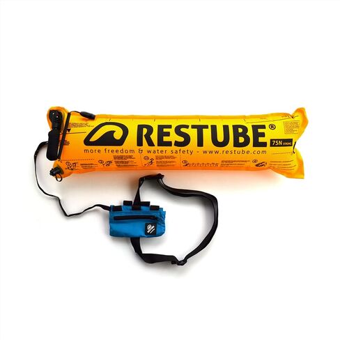 Restube Extreme Inflatable Safety Buoy – Heavy-Duty Swim Float for Rough Water & High-Impact Sports | Reusable with Whistle, Storage & Secure Mounting | Azure Blue in Saudi Arabia