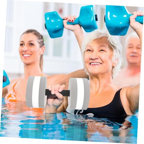2Pcs Portable EVA Water Dumbbells for Pool Fitness Interactive Resistance Training Lightweight Water Weights for Swimming and Aquatic Exercise in Saudi Arabia