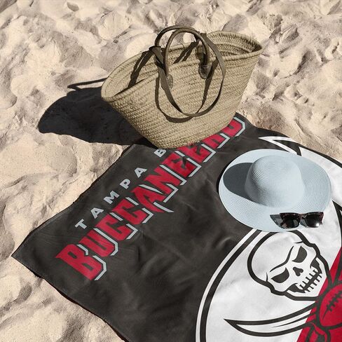 Northwest NFL Tampa Bay Buccaneers Microfiber Beach Towel, 30 x 60 Inches – Quick Dry, Sand Resistant, Lightweight, Highly Absorbent, Incisor Design in Saudi Arabia