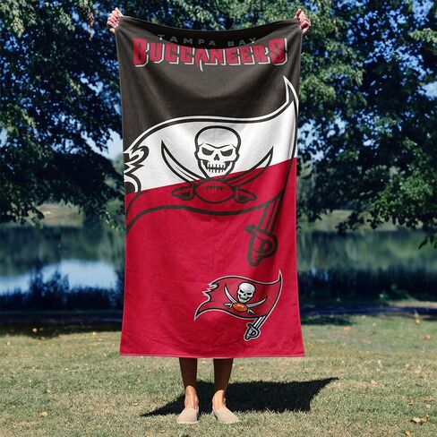 Northwest NFL Tampa Bay Buccaneers Microfiber Beach Towel, 30 x 60 Inches – Quick Dry, Sand Resistant, Lightweight, Highly Absorbent, Incisor Design in Saudi Arabia