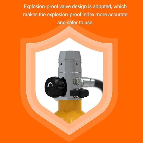 Yoidesu Scuba Diving Tank, 1L Mini Scuba Tank with Backpack, Portable Mini Scuba Tanks with Breathing Device Regulators for 15-20 Minute Diving in Saudi Arabia