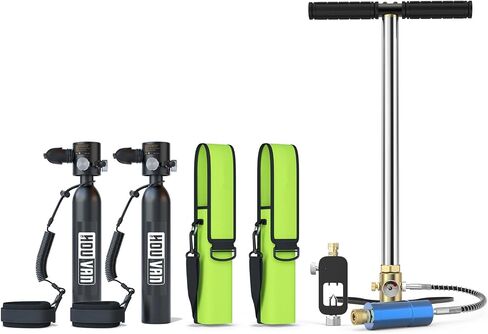 Mini Scuba Tank 0.5L Diving Tank with DOT Certification Recyclable Lung Tank Support 5-10 Minutes Backup Diving Air Tank Suit Pony Bottle for Underwater Exploration Rescue/Entertainment in Saudi Arabia
