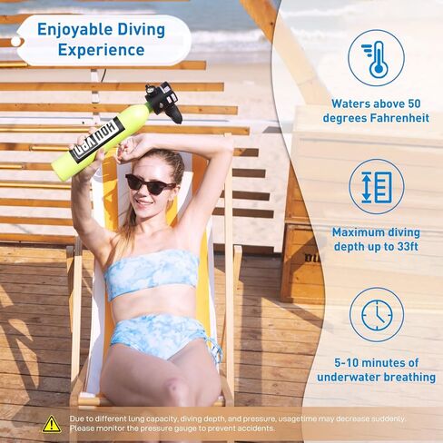 Mini Scuba Tank 0.5L Diving Tank with DOT Certification Recyclable Lung Tank Support 5-10 Minutes Backup Diving Air Tank Suit Pony Bottle for Underwater Exploration Rescue/Entertainment in Saudi Arabia