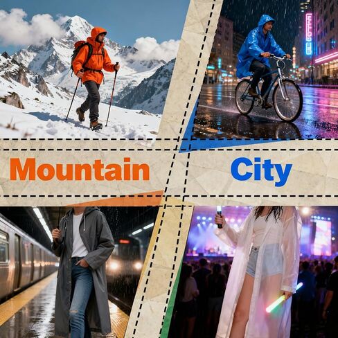 1 Pcs Rain Coats, Lightweight Rain Coat Waterproof Gear, Reusable EVA Ponchos, with Hood and Drawstring, for Men and Women in Saudi Arabia