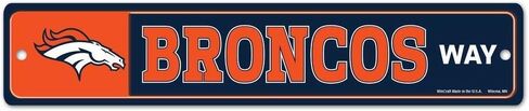 لافتة WinCraft NFL Denver Broncos 83582010 للشارع/المنطقة، 4.5 بوصة × 17 بوصة in Saudi Arabia