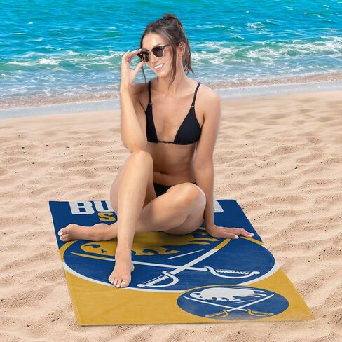 Northwest Buffalo Sabres NHL Incisor Micro Fiber Beach Towel 30 x 60 Inches in Saudi Arabia