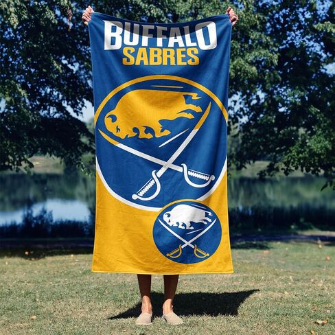 Northwest Buffalo Sabres NHL Incisor Micro Fiber Beach Towel 30 x 60 Inches in Saudi Arabia