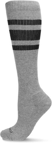 MeMoi Wellfit Unisex Striped Athletic Cushion Sole Knee High Cotton Blend 15-20mmHg Graduated Compression Socks in Saudi Arabia