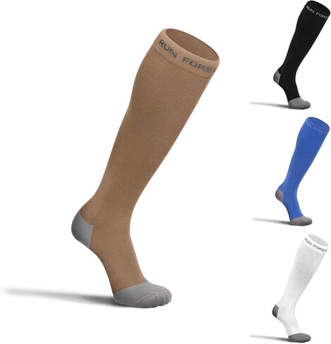 Compression Socks for Men & Women – 20-30mmHg Medical Grade Graduated Stockings (Beige, Large) in Saudi Arabia