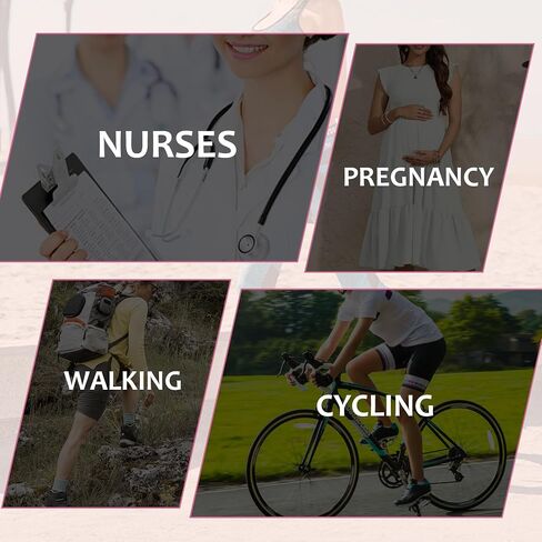 fenglaoda Compression Socks for Women 4 Pairs Knee High Cute Socks for Nurses Pregnancy Travel Flight in Saudi Arabia