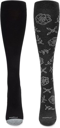MeMoi Wellfit Women's 2 Pair Pack Cotton Blend 15-20 mmHg Graduated Compression Socks in Saudi Arabia