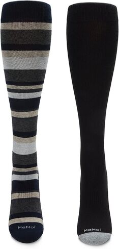 MeMoi Wellfit Women's 2 Pair Pack Cotton Blend 15-20 mmHg Graduated Compression Socks in Saudi Arabia