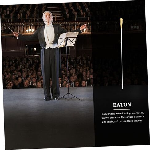 DECHOUS Music Orchestra Conductor Wand Music Conductor Orchestra Conductor Stick Conductor Orchestra Stick The Conductor Music Director Conductor Music Stick Musical White Resin in Saudi Arabia