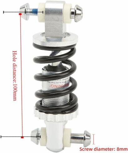 سبائك الألومنيوم الدراجة الخلفي امتصاص الصدمات 100mm 300lbs تعليق الربيع صدمة المثبط للدراجات الجبلية الدراجات الكهربائية (100mmx300 جنيه) in Kuwait