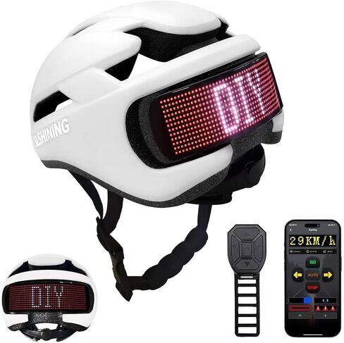 Bike Helmet - with LED Turn Signals (Smart App Programming) - Adult, Youth, City, Commuter, and E-Bike Helmet (58-61 cm) in Saudi Arabia