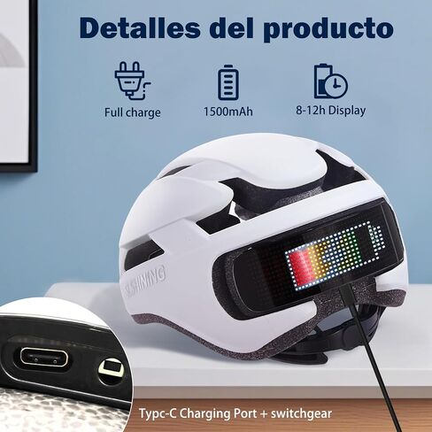 Bike Helmet - with LED Turn Signals (Smart App Programming) - Adult, Youth, City, Commuter, and E-Bike Helmet (58-61 cm) in Saudi Arabia